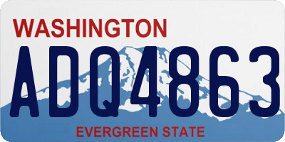 WA license plate ADQ4863