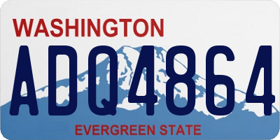 WA license plate ADQ4864