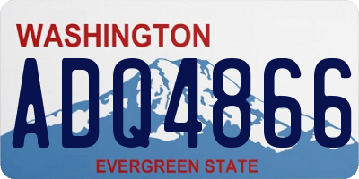 WA license plate ADQ4866