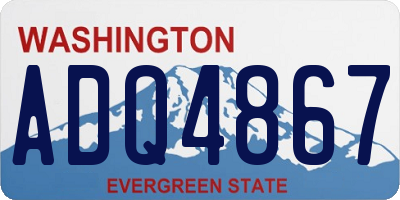 WA license plate ADQ4867