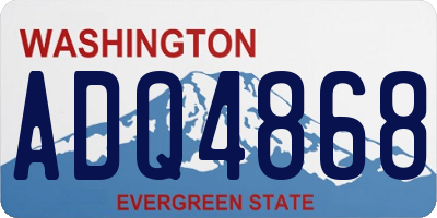 WA license plate ADQ4868