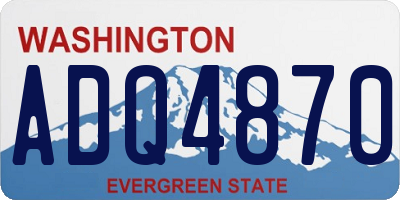 WA license plate ADQ4870