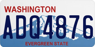 WA license plate ADQ4876