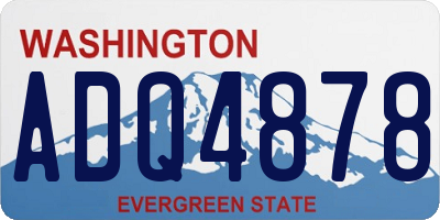 WA license plate ADQ4878