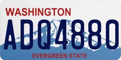 WA license plate ADQ4880