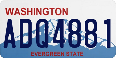 WA license plate ADQ4881
