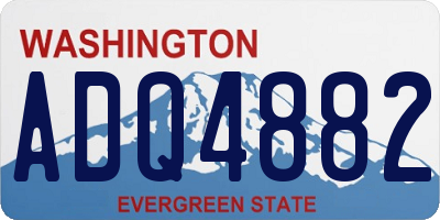 WA license plate ADQ4882
