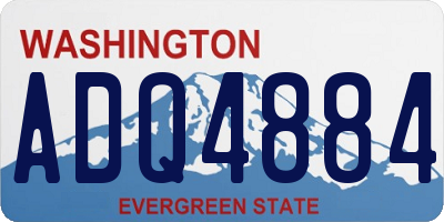 WA license plate ADQ4884