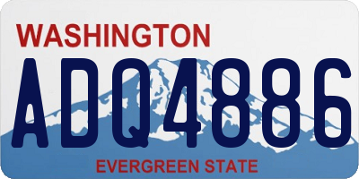 WA license plate ADQ4886