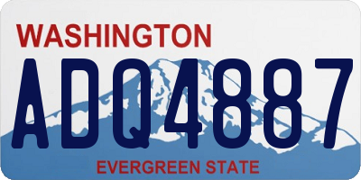 WA license plate ADQ4887