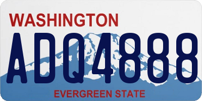 WA license plate ADQ4888