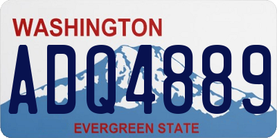 WA license plate ADQ4889