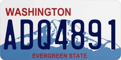 WA license plate ADQ4891