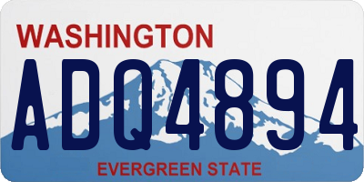 WA license plate ADQ4894
