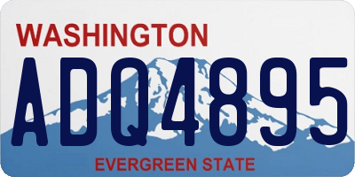 WA license plate ADQ4895