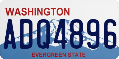 WA license plate ADQ4896