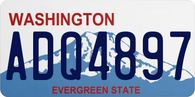 WA license plate ADQ4897