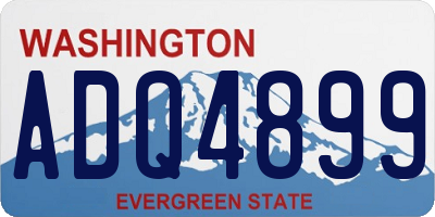 WA license plate ADQ4899