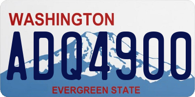 WA license plate ADQ4900
