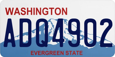 WA license plate ADQ4902