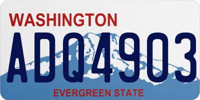 WA license plate ADQ4903