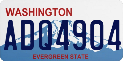WA license plate ADQ4904