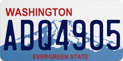 WA license plate ADQ4905