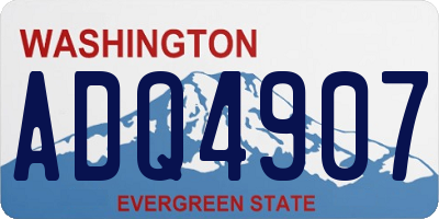 WA license plate ADQ4907