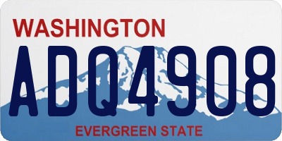 WA license plate ADQ4908