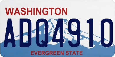 WA license plate ADQ4910