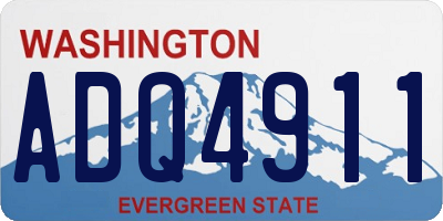 WA license plate ADQ4911
