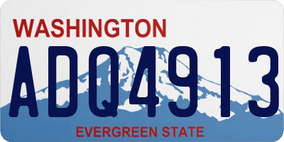 WA license plate ADQ4913