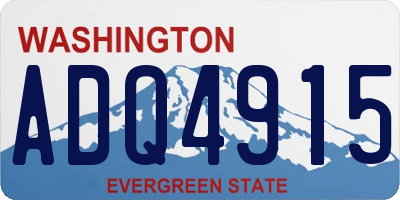 WA license plate ADQ4915