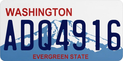 WA license plate ADQ4916