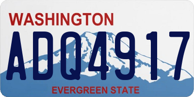 WA license plate ADQ4917