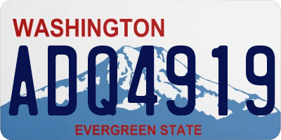 WA license plate ADQ4919
