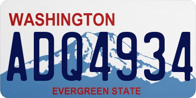 WA license plate ADQ4934