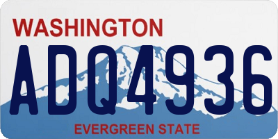 WA license plate ADQ4936