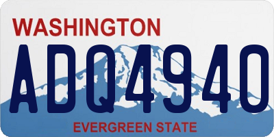 WA license plate ADQ4940
