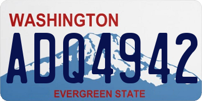 WA license plate ADQ4942