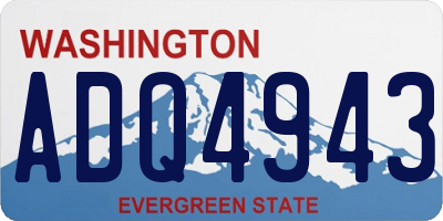 WA license plate ADQ4943