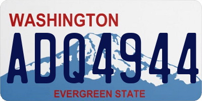 WA license plate ADQ4944
