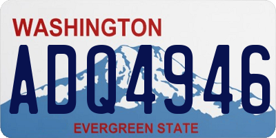 WA license plate ADQ4946