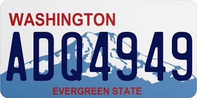 WA license plate ADQ4949