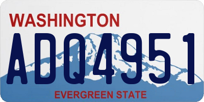 WA license plate ADQ4951