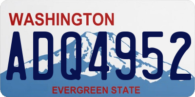 WA license plate ADQ4952