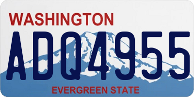 WA license plate ADQ4955
