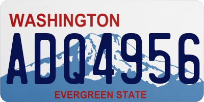 WA license plate ADQ4956