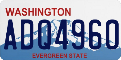 WA license plate ADQ4960