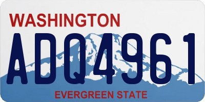 WA license plate ADQ4961